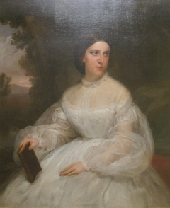 Portrait of a Woman in a White Dress by Charles Loring Elliott