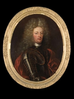 Portrait of Allard van Burum (1678-1729), grietman van Doniawerstal en Ferwerderadeel, echtgenoot van 1. Catharina Johanna van Eysinga en 2. Alexandrina Eleonora barones van Plettenberg by Lancelot Volders