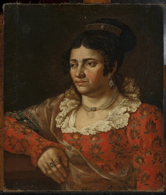 Portrait of Amelia Karolina Teleman, artist’s wife by Józef Hilary Głowacki
