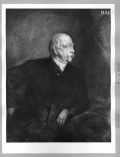 Porträt Bismarcks am Tisch sitzend (im Profil) by Franz von Lenbach