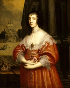 Queen Henrietta Maria (1609 - 1669) by school of Sir Anthony Van Dyck