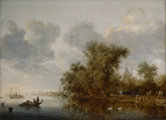 River Landscape by Salomon van Ruysdael