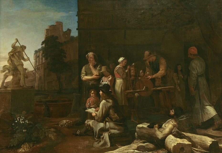 Roman Street Scene with a Young Artist