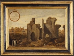 Ruïne van het in 1563 verbrande Dominicaner- of Predikherenklooster aan de Hoogstraat