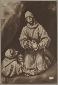 Saint Francis and Brother Leo Meditating on Death by El Greco