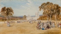 Samuel Bough - Highland Gathering at Balmoral - ABDAG002328 by Samuel Bough