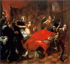 San Ignacio de Loyola atendiendo a un enfermo by Ignacio Raeth