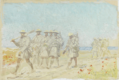 Scottish Canadians in the Dust, Vimy by Alfred Bastien