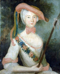 Self-portrait as belle jardinière by Elisabeth Christine of Brunswick-Wolfenbüttel-Bevern