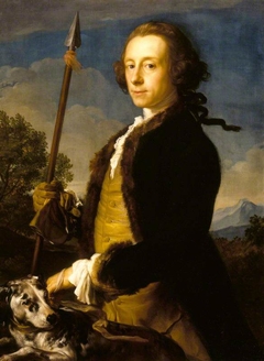 Sir Matthew Fetherstonhaugh, 1st Bt, MP (1714-1774) as a Hunter with a Wild Boar Spear by Pompeo Batoni