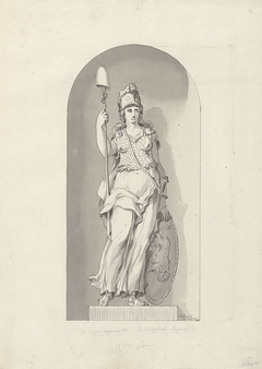 Standbeeld van de Vrije gewapende Bataafsche Republiek, 1799 by Bartholomeus Ziesenis