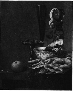 Still life of roemer, porcelain and other tableware by Carstian Luyckx