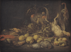 Still Life with Fruit and Birds by Peeter Gijsels
