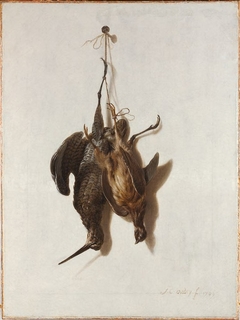 Still Life with Woodcock and Quail by Jacques Charles Oudry