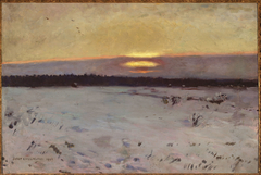 Sunset in winter