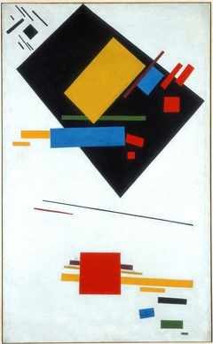 Suprematist Painting (with Black Trapezium and Red Square)