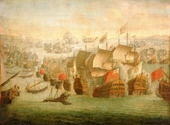 The Battle of Malaga, 13 August 1704 by Isaac Sailmaker