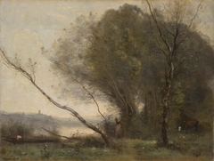 The bent tree by Jean-Baptiste-Camille Corot