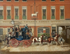 The Cambridge Telegraph Coach at the 'White Horse Tavern & Family Hotel', Fetter Lane, London