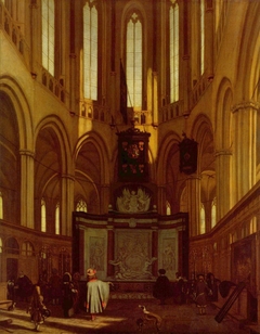 The choir of the Nieuwe Kerk in Amsterdam with the tomb of Michiel de Ruijter