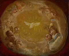 The Dove of the Holy Ghost surrounded by Cherubim