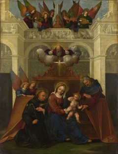 The Holy Family with Saint Nicholas of Tolentino