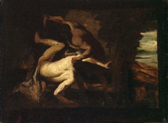 The Killing of Abel. Copy after Tintoretto by Eilif Peterssen