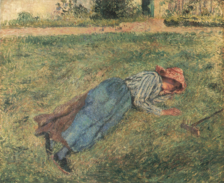 The Nap, Peasant Woman Lying in the Grass, Pontoise