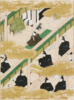 The Paulownia Pavilion (Kiritsubo), Illustration to Chapter 1 of the Tale of Genji (Genji monogatari) by Tosa Mitsunobu