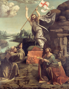 The Resurrection of Christ with SS. Leonard of Noblac and Lucia