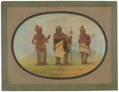 Three Iowa Indians by George Catlin