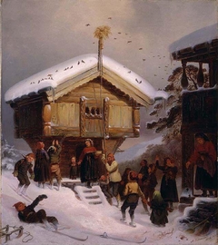 Traditions of Christmas by Adolph Tidemand