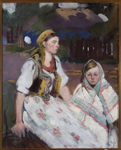 Two peasant girls by Włodzimierz Tetmajer