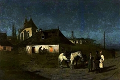 Insurgents during the night by Maksymilian Gierymski