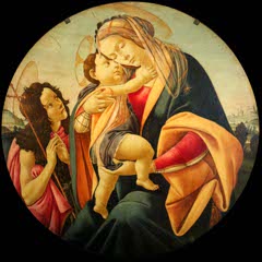 Vierge avec l'Enfant et le petit saint Jean by Sandro Botticelli