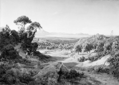 View from Bagheria towards Palermo and Monte Pellegrino, Sicily by August Wilhelm Boesen