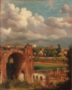View of the Basilica of Constantine from the Palatine, Rome by Jean-Charles-Joseph Rémond