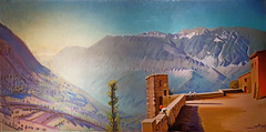 View of the Roveto Valley in Abruzzo by Knud Sinding