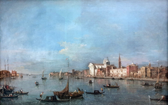 View over the Giudecca Canal to the northwest with the Zattere