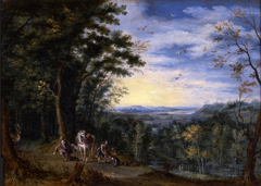 Vision of St Hubertus by Jan Brueghel the Younger