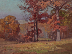 When the Oaks are Red (Brookville Landscape)