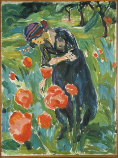 Woman with Poppies by Edvard Munch