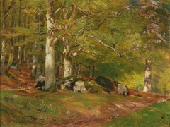 Woodland Scene with Deer by Hugo Darnaut