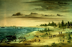 Wreck of the Aimable, on the Coast of Texas. 1685 by George Catlin
