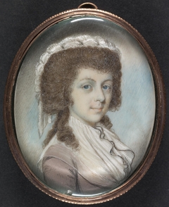 Young Lady with Brown Hair in a Mauve Dress by Philip Jean