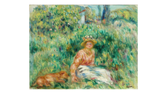Young Woman in a Garden by Auguste Renoir