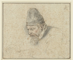 (Zelf)portret van Hendrik Avercamp by Hendrick Avercamp